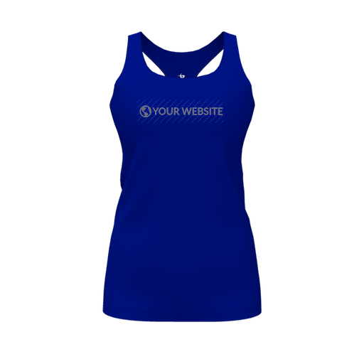 [FT0TRBRY-FYS-LOGO2] Decker Racerback Tank Top (Female Youth S, Royal, Logo 2)