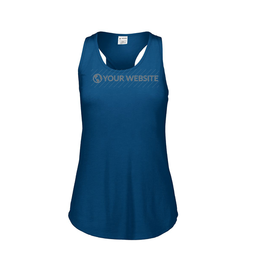 [FT0TUBNV-FAS-LOGO3] Ladies Tri Blend Tank Top (Female Adult S, Navy, Logo 3)