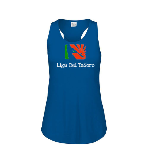 [FT0TUBRY-FAS-LOGO1] Ladies Tri Blend Tank Top (Female Adult S, Royal, Logo 1)