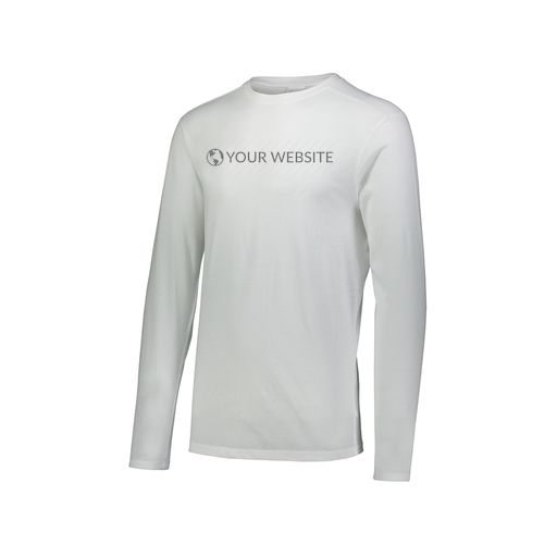 [3075.005.XS-LOGO2] Men's LS Ultra-blend T-Shirt (Adult XS, White, Logo 2)