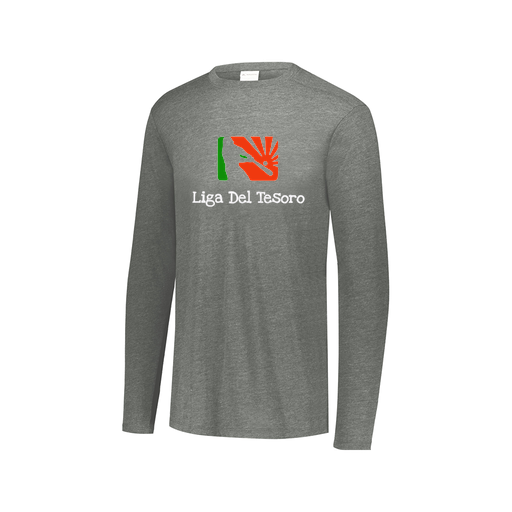 [FTLCUBGY-AXS-LOGO1] Decker Men's Tri-Blend T-Shirt - Long Sleeve (Adult XS, Gray, Logo 1)