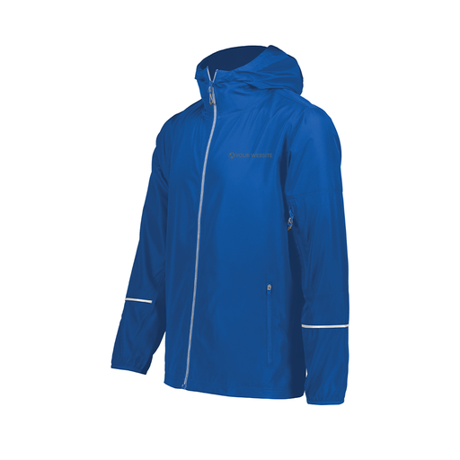 [229582-RYL-AXS-LOGO3] Men's Packable Full Zip Jacket (Adult XS, Royal, Logo 3)