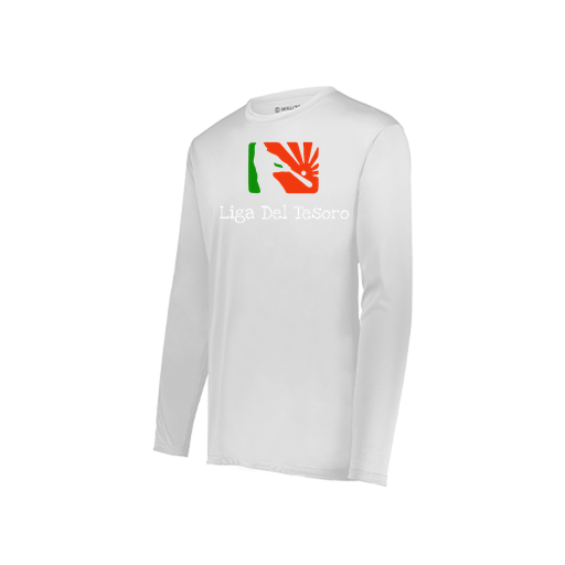 [222823.005.S-LOGO1] Youth LS Smooth Sport Shirt (Youth S, White, Logo 1)