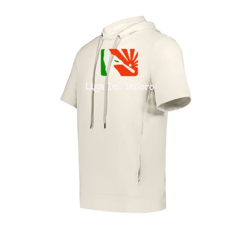 [222605-WHT-YS-LOGO1] YOUTH VENTURA SOFT KNIT SHORT SLEEVE HOODIE (Youth S, White, Logo 1)