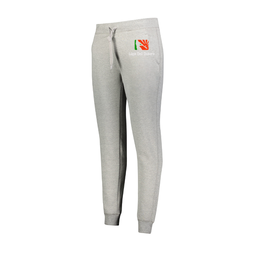 [229748.017.XS-LOGO1] Ladies 60/40 Fleece Jogger (Female Adult XS, Silver, Logo 1)